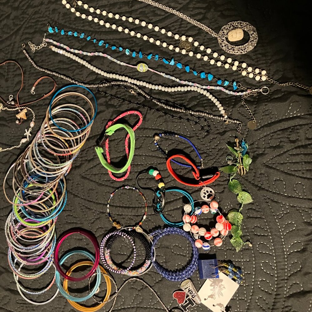 necklaces, braclets, earrings, misc